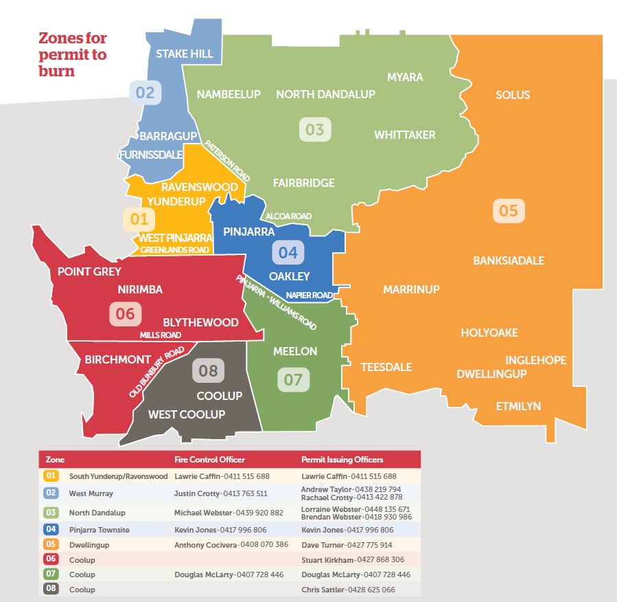 Permit to Burn Zone Map