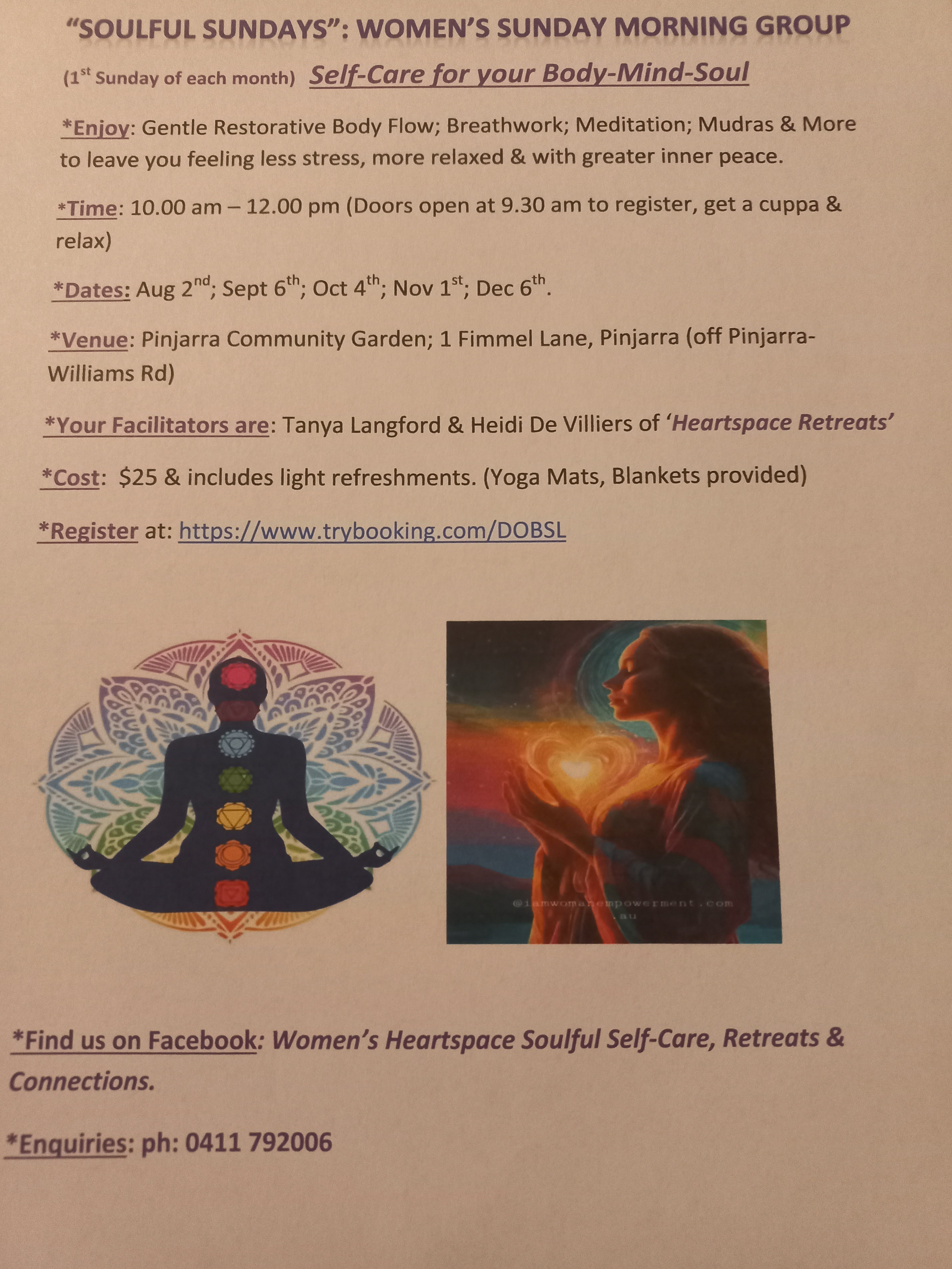 Soulful Sundays - Women's Self Care Body-Mind-Soul