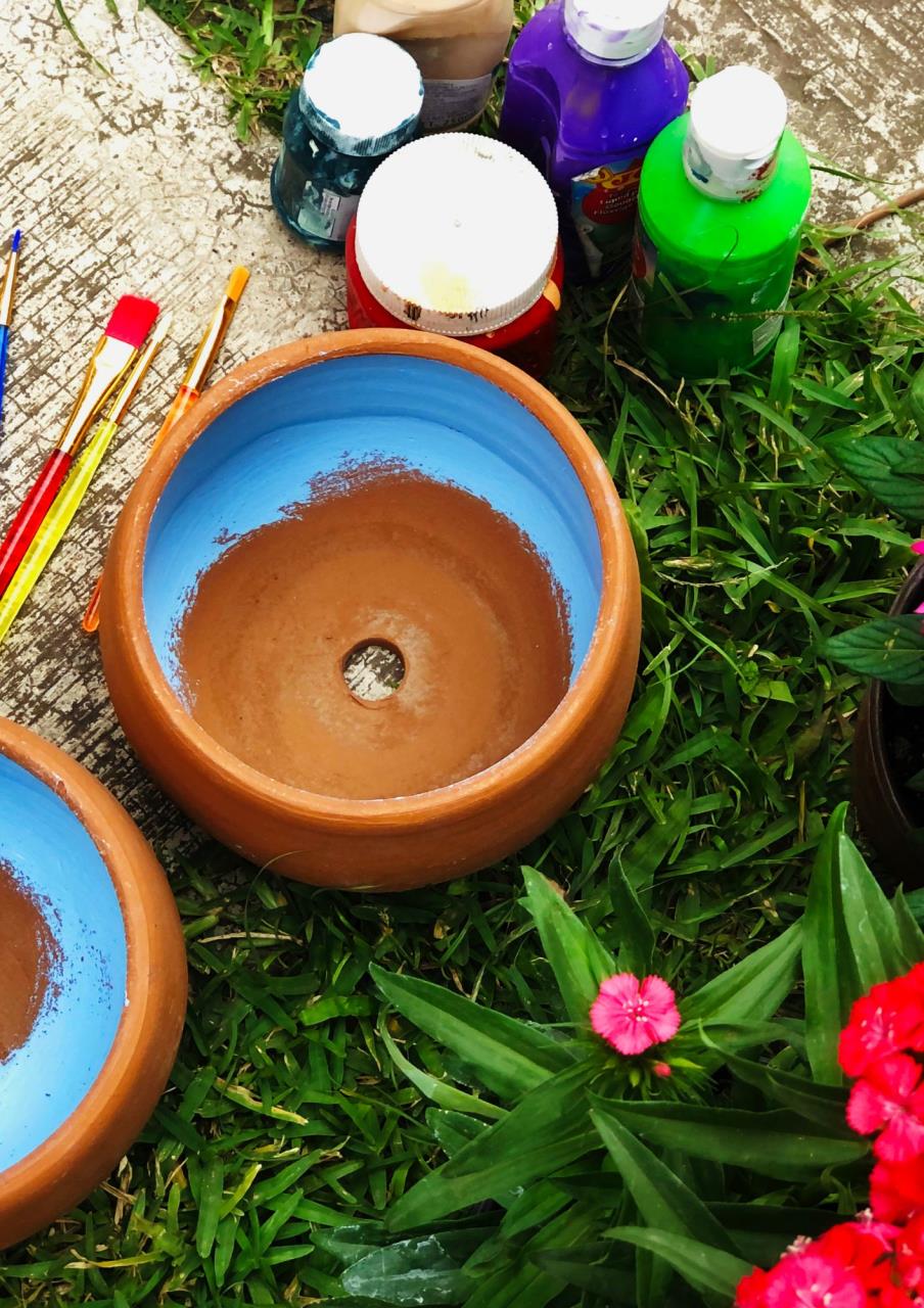 Terracotta Flower Pot Painting (6-12yrs)
